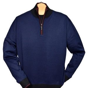 Men’s 1/4 Zip Sweater, Navy, Medium